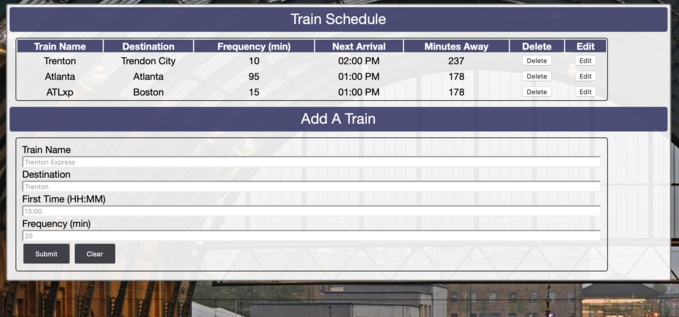 TrainScheduler