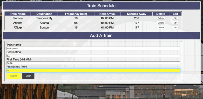 TrainScheduler